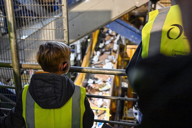 Visite du centre de tri des emballages à Salles-sur-Mer